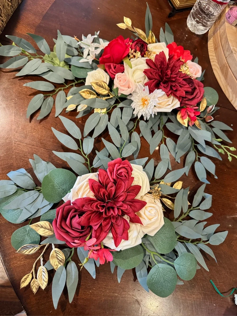 Elegant Wedding Sign Flower Swags - Set of 2